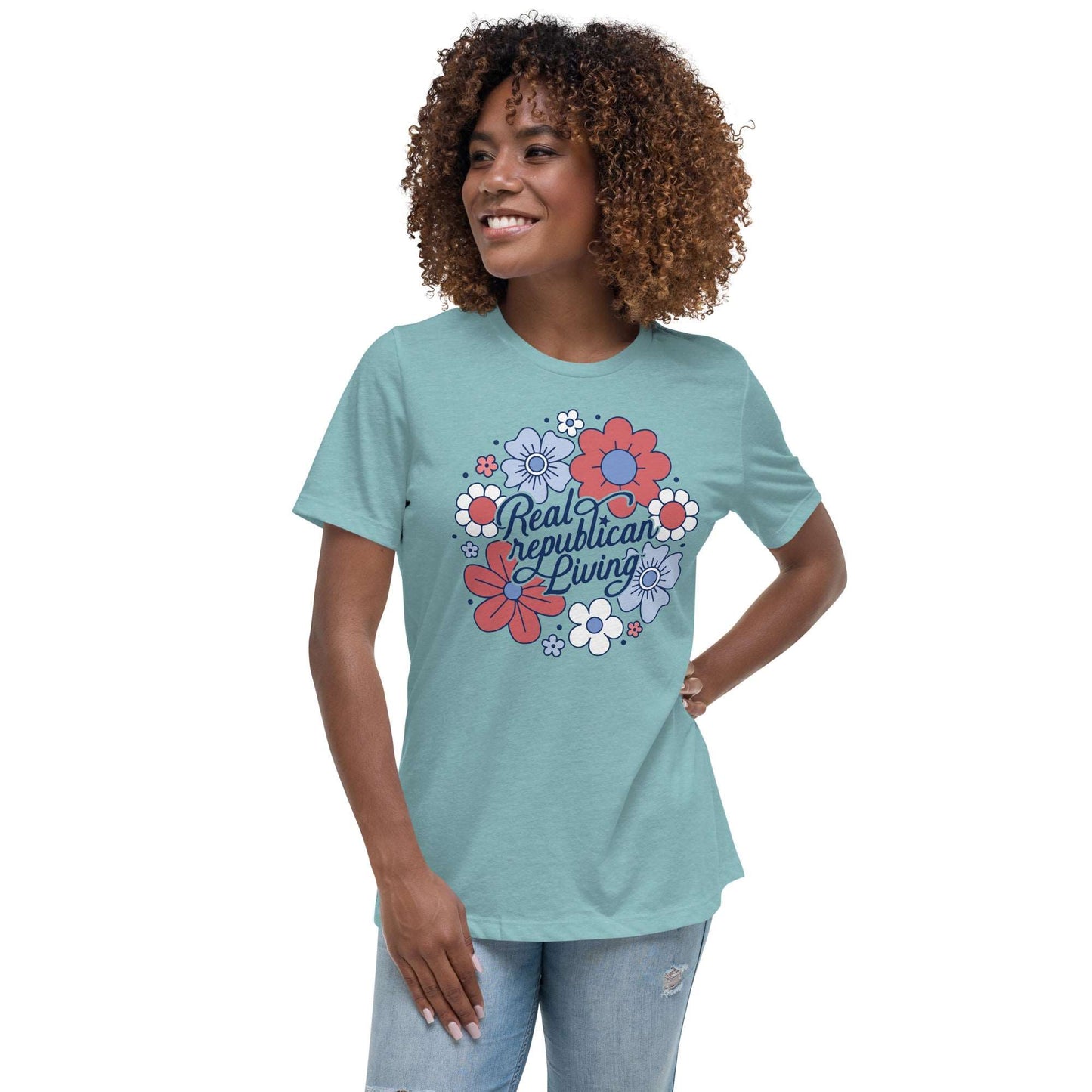 Women's Relaxed T-Shirt - Juniors Floral