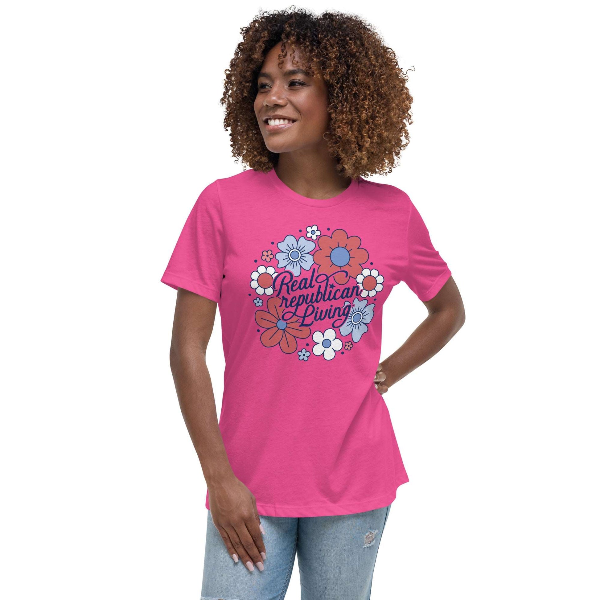 Women's Relaxed T-Shirt - Juniors Floral